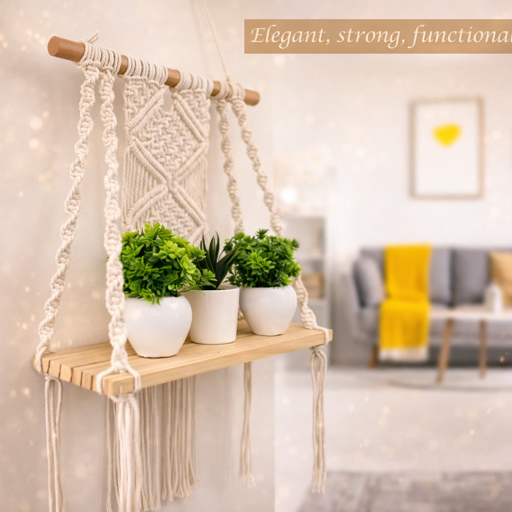 Macrame Wooden Wall Hanging