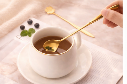 LuxeBloom Gold Teaspoon Set (4-Piece)