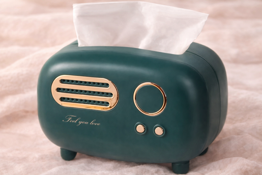 Vintage Retro Radio Tissue Box Holder for Home, Kitchen, Dining Table & Desktop