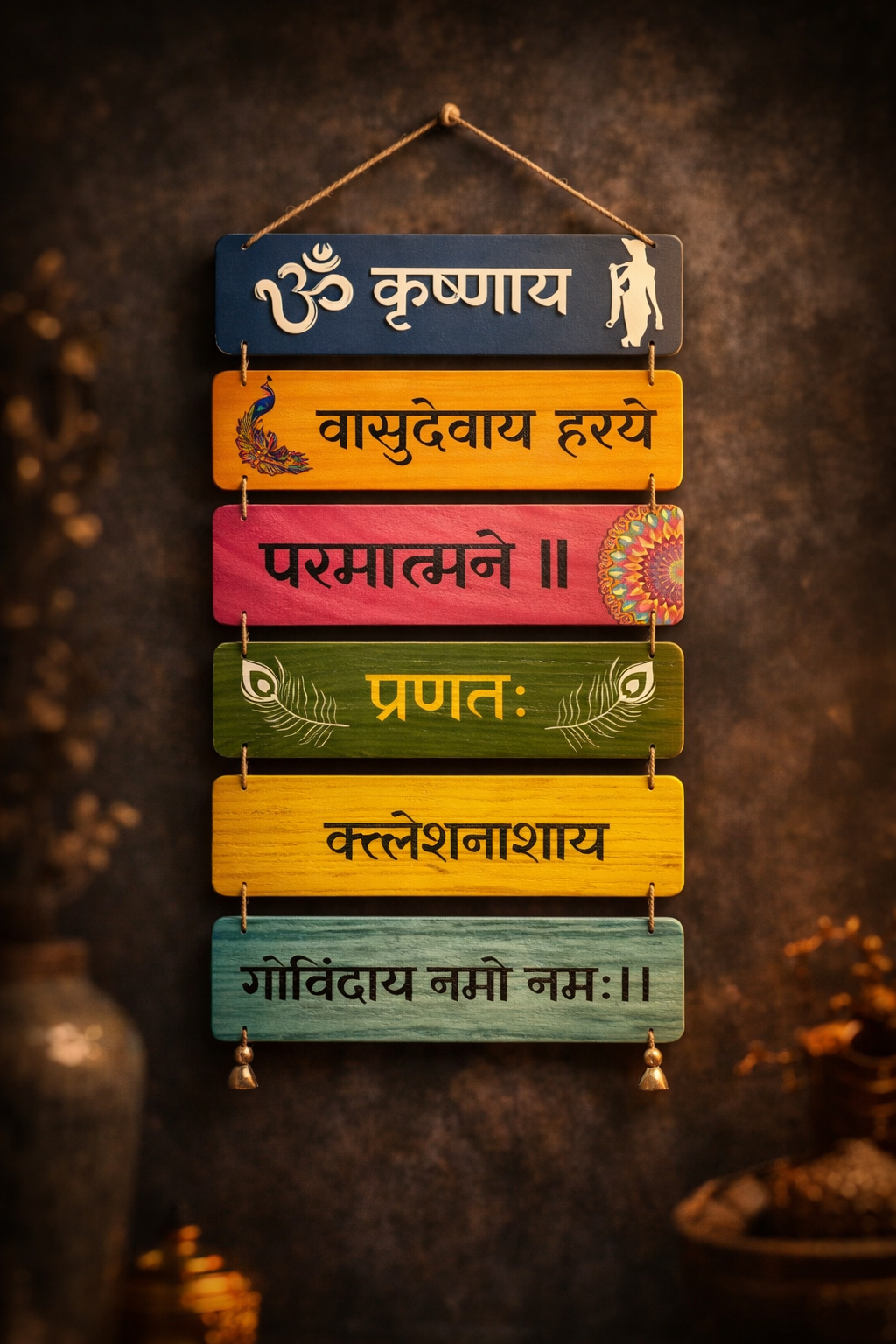 Krishnaya Vasudevaya Haraye Wall Hanging