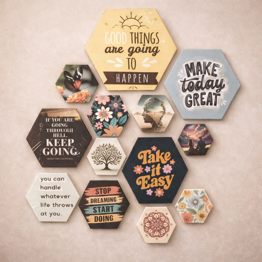 Moodpainter Inspire Series – Motivational MDF Wooden Wall Hanging (Set of 13)