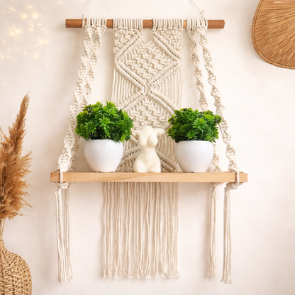 Macrame Wooden Wall Hanging