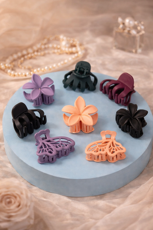 Korean Matte Hair Claw (3 Set)